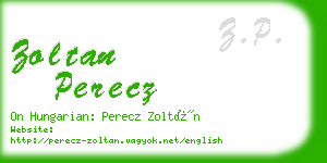 zoltan perecz business card